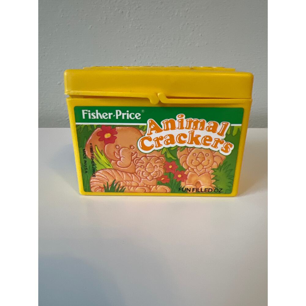 Vintage Fisher-Price 1987 Fun w/Food Animal Crackers Pretend Toy Made In USA